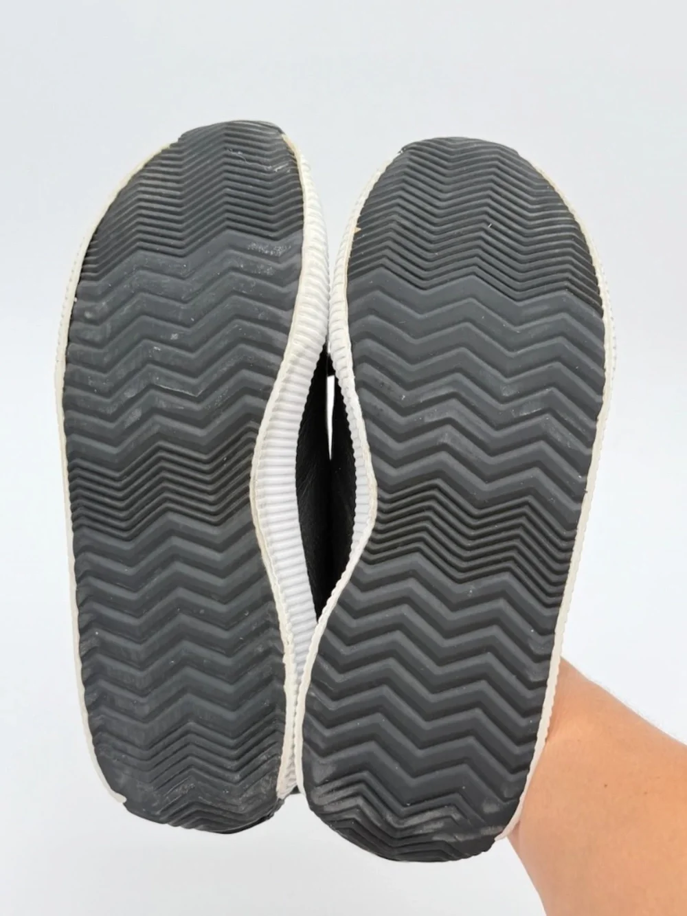 Sorel Out N About Plus Street Sneak Black Leather Mesh Shoes Women Sz 8.5 NL3610